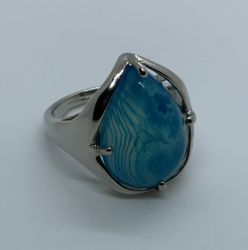 BLUE STRIPED AGATE drop