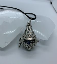 P.19 CALL ANGEL  CONE AMETHYST  Platinum with brass findings