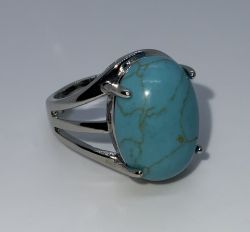 TURQUOISE oval RING
